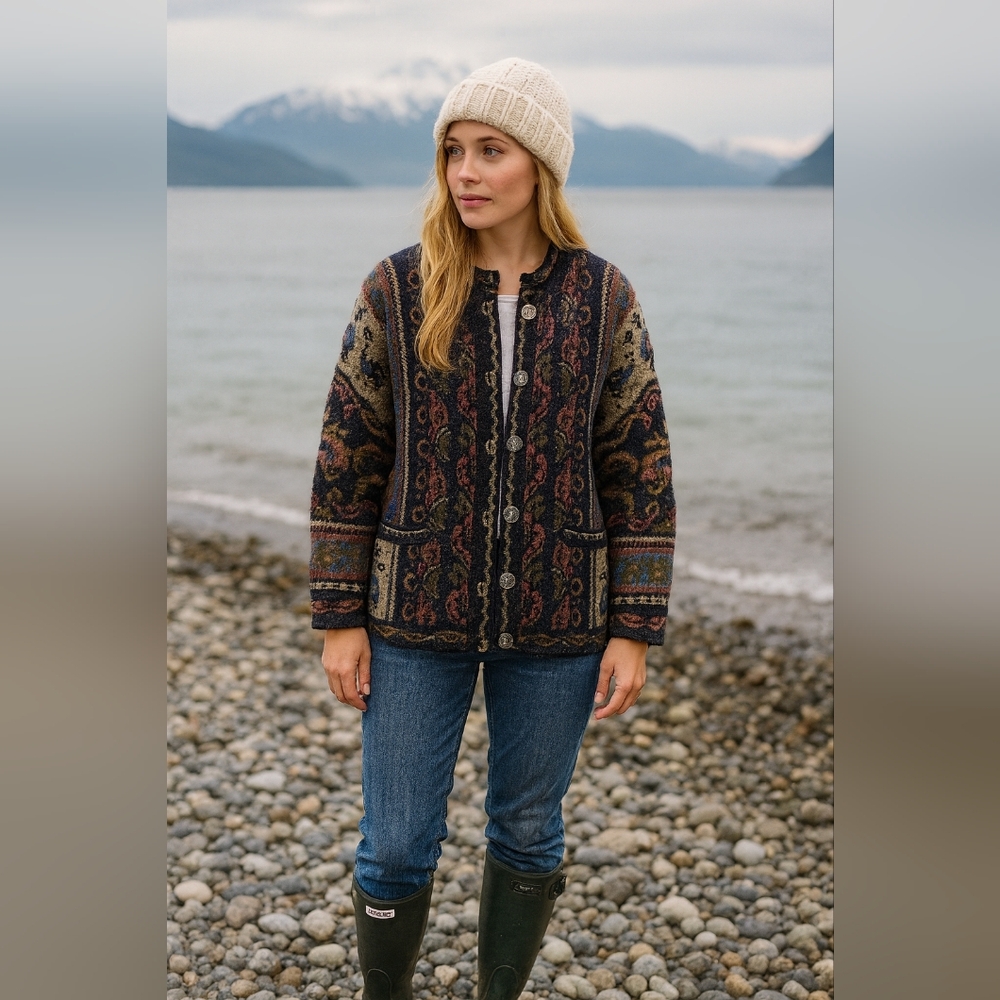 NWT Buttercup Knitwear Hand Loomed Cardigan